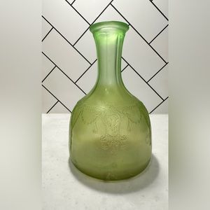 Uranium Anchor Hocking Cameo Ballerina Depression Glass Decanter | No Stocker